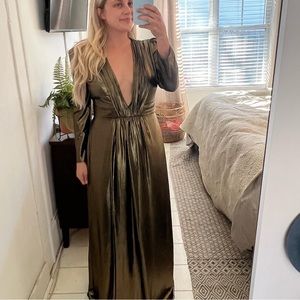 Metallic Rachel Zoe Gown